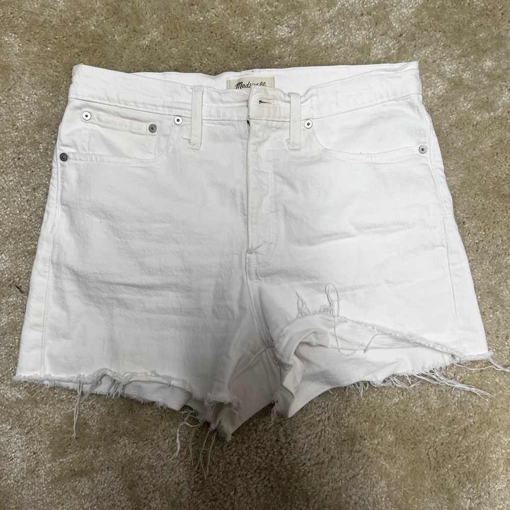 Madewell High Rise Denim Short - White